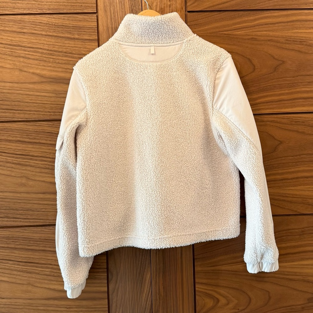 FLX Cream Mixed-Media Boucle Women's Jacket - Sz M - Picture 5 of 6